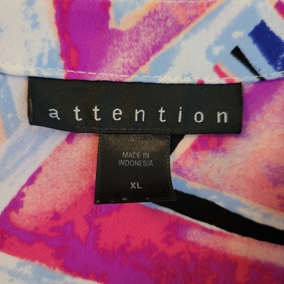 Attention Multicolor Triangle Geometric Print Dres - Picture 10 of 10